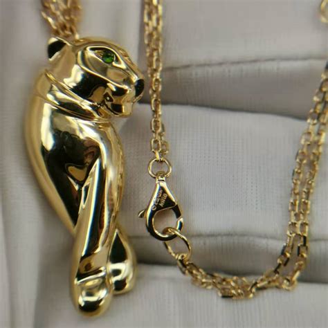 cartier panthere necklace replica|cartier vintage panthere necklace.